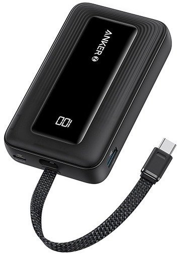 Anker Zolo Power Bank 10K 30W עם כבל מובנה