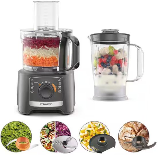 Kenwood MultiPro Compact FDP31.170GY מעבד מזון 2.1 ליטר